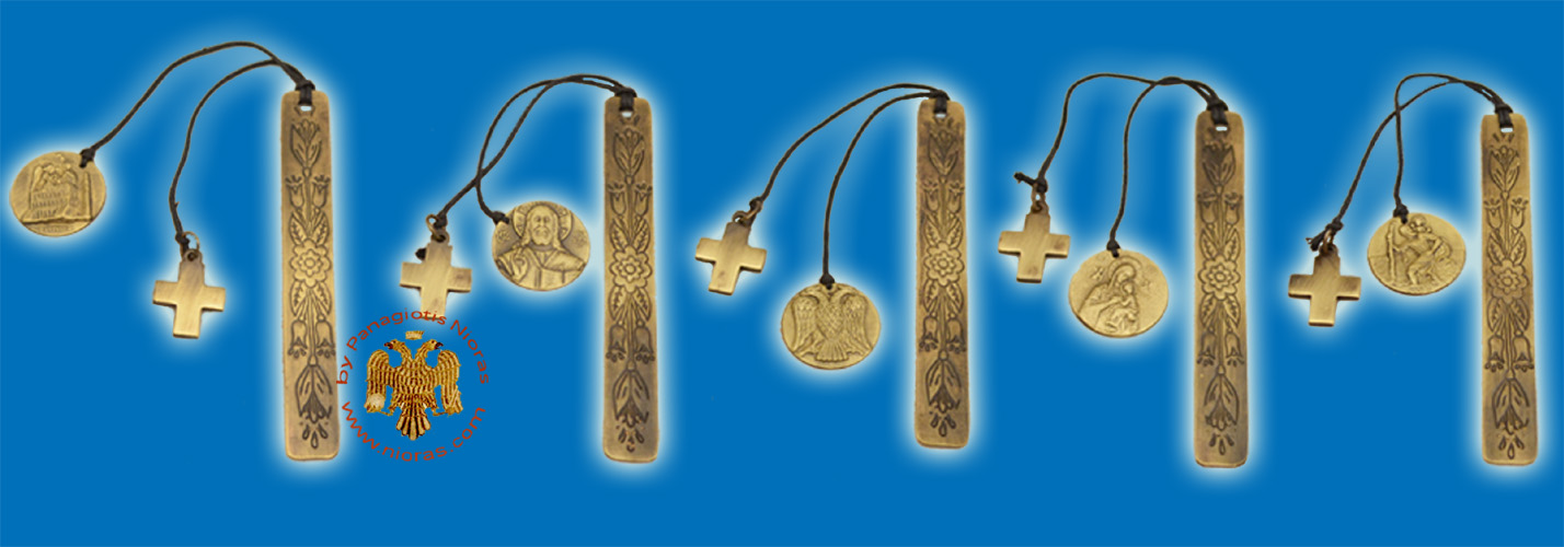 Bookmarks Orthodox Design With Cord Pendants
