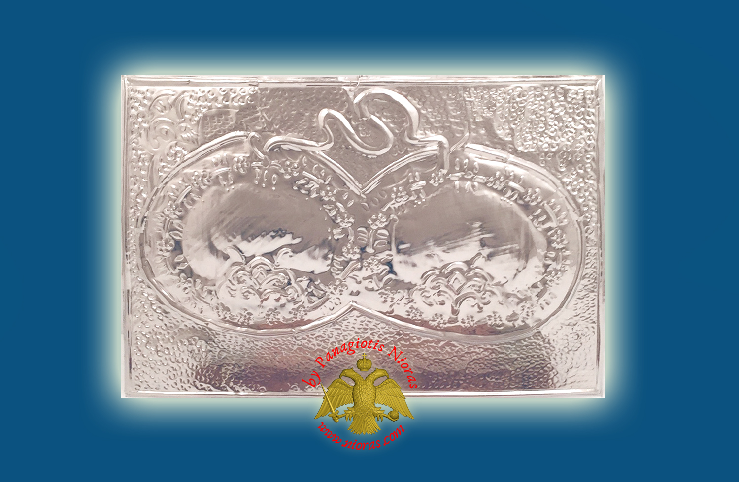 Orthodox Metal Tama (Votive) Wedding Crowns ExVoto Nikel Plated Milagros Special Order 22x35cm