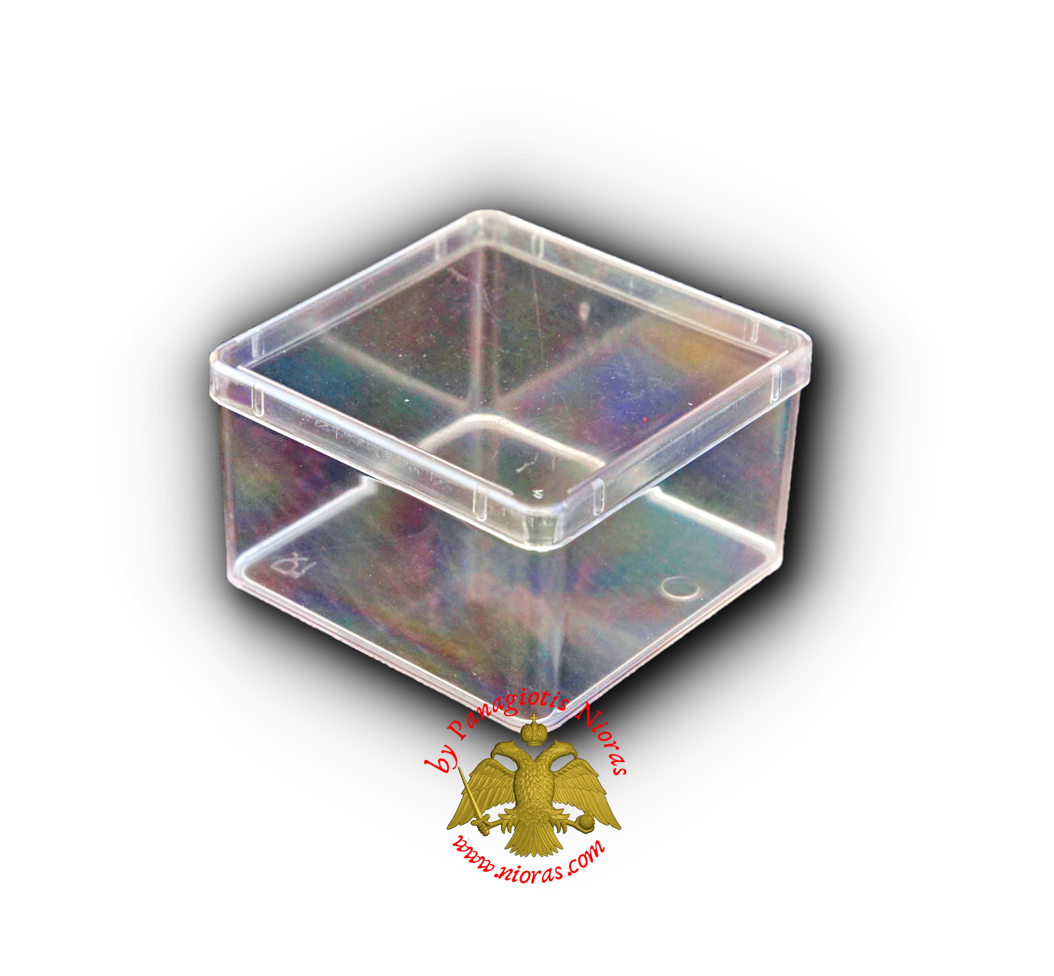 Plastic Transparent Incense Box 6x6x4cm Set 10 pcs