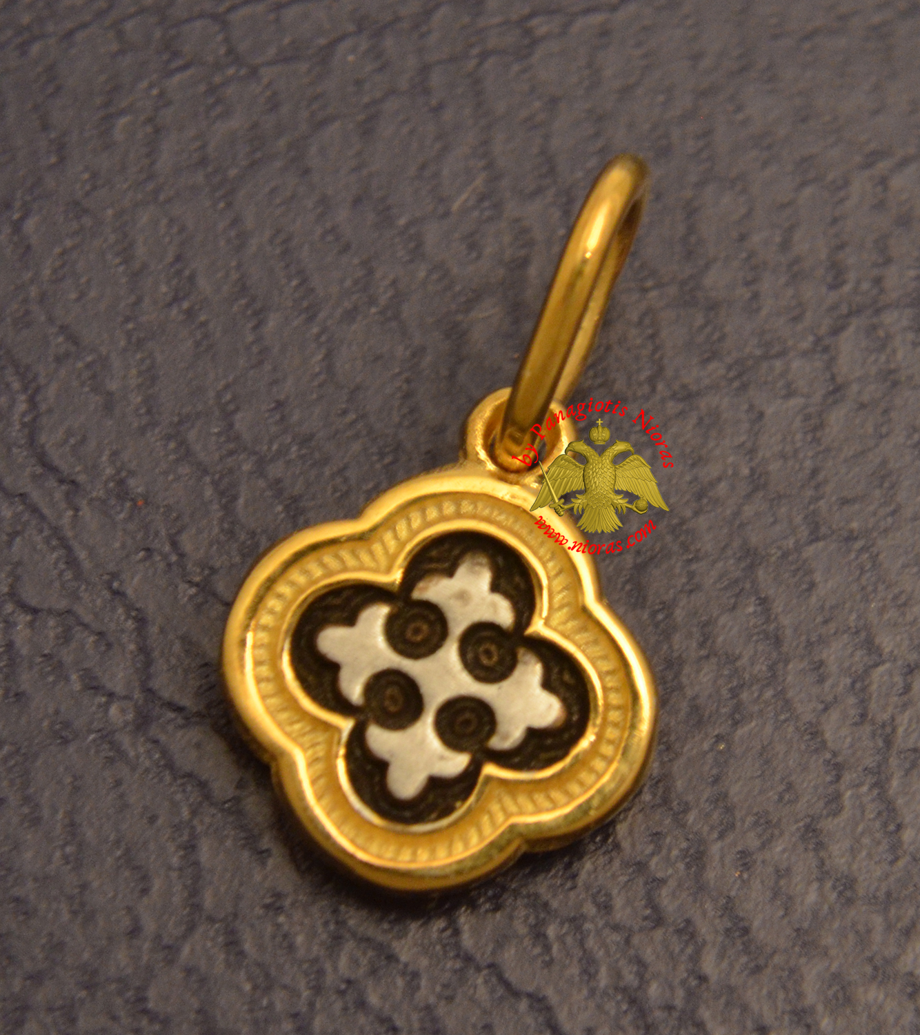 Byzantine Orthodox Cross Motif Silver 925 Gold Plated for the Neck