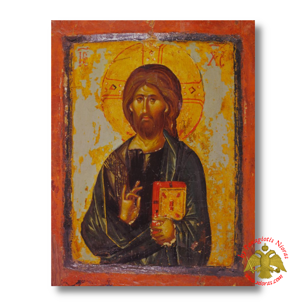 Hagiography Byzantine Hand Painted Icon Christ Pantocrator 20x26cm <b>Special Order Request </b>